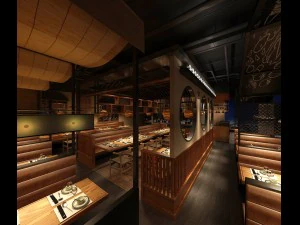 restaurante casa de ch&aacute; caf&eacute; bebidas clube 159 Modelo 3D