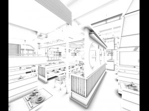 restaurant teahouse cafe drinks clubhouse 159 3D Model