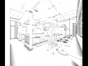 restaurant teahouse cafe drinks clubhouse 159 3D Model