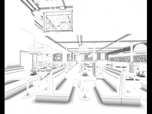 restaurant teahouse cafe drinks clubhouse 160 3D Model