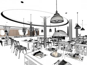 restaurant teahouse cafe drinks clubhouse 161 3D Модель