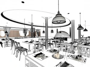restaurant teahouse cafe drinks clubhouse 161 3D Model