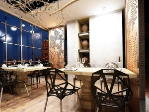 restaurante casa de chá café bebidas clube 163 Modelo 3D