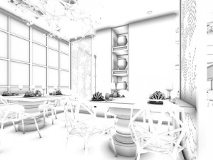 restaurant teahouse cafe drinks clubhouse 163 3D Model