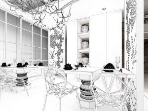 restaurant teahouse cafe drinks clubhouse 163 3D Model
