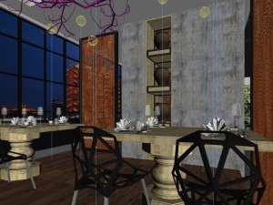 restaurant teahouse cafe drinks clubhouse 163 3D Model