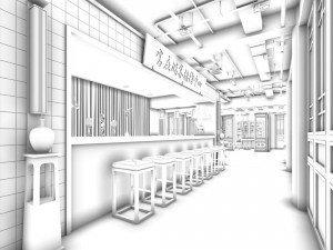 restaurant teahouse cafe drinks clubhouse 164 3D Modell