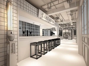 restaurant teahouse cafe drinks clubhouse 164 3D Model