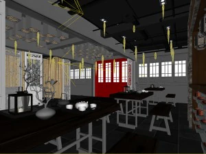 restaurant teahouse cafe drinks clubhouse 164 3D Model