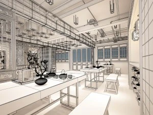 restaurant teahouse cafe drinks clubhouse 164 3D Model