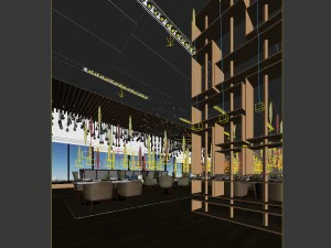 Restaurant Teehaus Caf&eacute; Getr&auml;nke Clubhaus 166 3D Modell