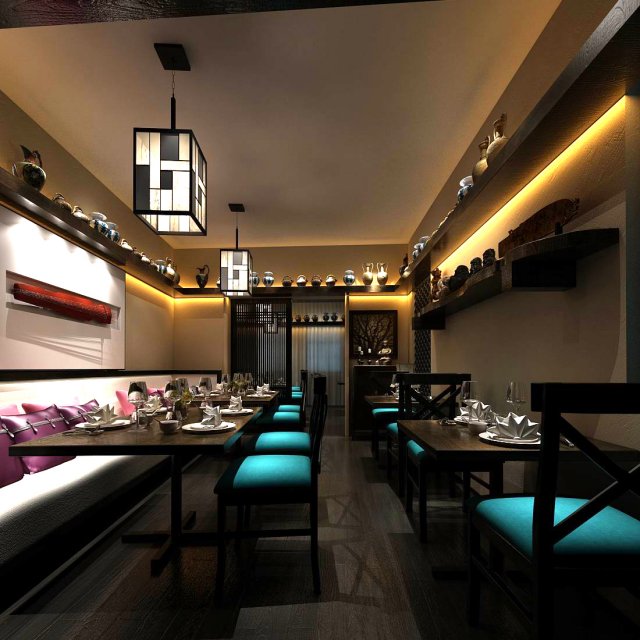 restaurant teahouse cafe drinks clubhouse 170 3D 모델 .c4d .max .obj .3ds .fbx .stl .blend 