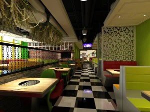 restaurante casa de chá café bebidas clube 171 Modelo 3D