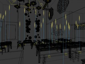 restaurante casa de ch&aacute; caf&eacute; bebidas clube 172 Modelo 3D