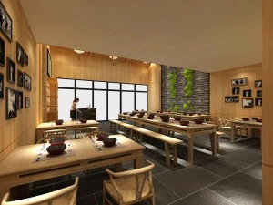 restaurante casa de ch&aacute; caf&eacute; bebidas clube 172 Modelo 3D