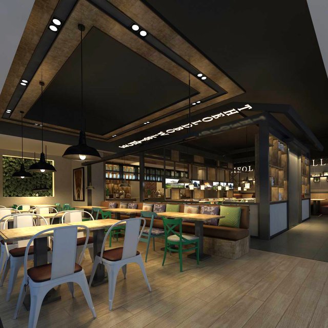 restaurant teahouse cafe drinks clubhouse 176 3D Model .c4d .max .obj .3ds .fbx .stl .blend 