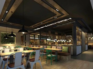 restaurante casa de chá café bebidas clube 176 Modelo 3D