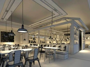 restaurant teahouse cafe drinks clubhouse 176 3D Model