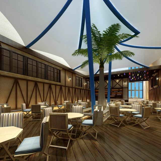 restaurant teahouse cafe drinks clubhouse 180 3D Модель .c4d .max .obj .3ds .fbx .stl .blend 
