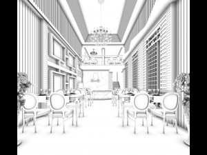 restaurant teahouse cafe drinks clubhouse 182 3D Модель