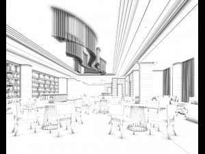 restaurant teahouse cafe drinks clubhouse 184 3D Модель