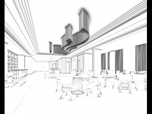restaurant teahouse cafe drinks clubhouse 184 3D Модель