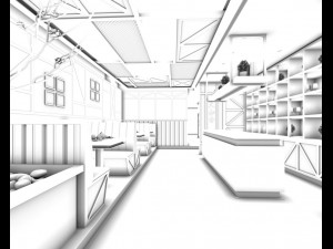 restaurant teahouse cafe drinks clubhouse 185 Modelo 3D