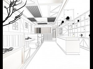 restaurant teahouse cafe drinks clubhouse 185 Modelo 3D