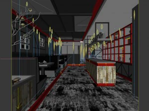 restaurante casa de t&eacute; cafeter&iacute;a bebidas casa club 185 Modelo 3D