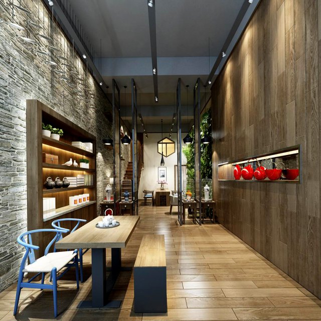 restaurant teahouse cafe drinks clubhouse 186 3D Модель .c4d .max .obj .3ds .fbx .stl .blend 