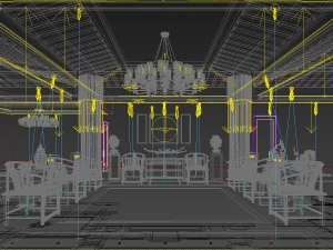 restaurante casa de ch&aacute; caf&eacute; bebidas clube 188 Modelo 3D