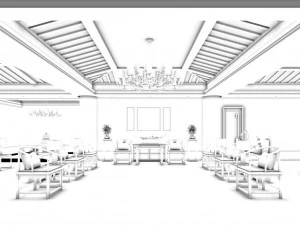 restaurante casa de ch&aacute; caf&eacute; bebidas clube 188 Modelo 3D