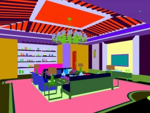 restaurante casa de ch&aacute; caf&eacute; bebidas clube 188 Modelo 3D