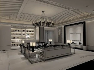 restaurante casa de ch&aacute; caf&eacute; bebidas clube 188 Modelo 3D