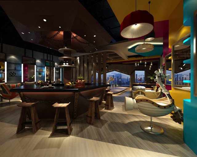 restaurant teahouse cafe drinks clubhouse 190 Modelo 3D .c4d .max .obj .3ds .fbx .stl .blend 