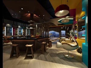 restaurante casa de chá café bebidas clubhouse 190 Modelo 3D