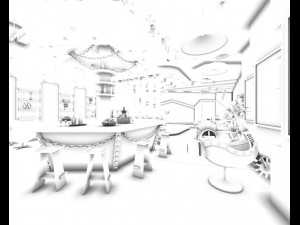 restaurant teahouse cafe drinks clubhouse 190 Modelo 3D