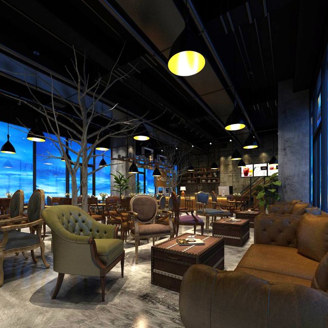 restaurant teahouse cafe drinks clubhouse 192 3D Model .c4d .max .obj .3ds .fbx .stl .blend 