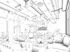restaurant teahouse cafe drinks clubhouse 192 3D Model