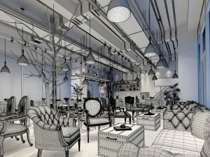 restaurant teahouse cafe drinks clubhouse 192 3D Model