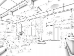 restaurant teahouse cafe drinks clubhouse 192 3D Model