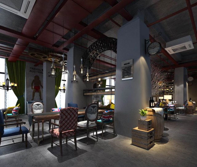 restaurant teahouse cafe drinks clubhouse 193 Modelo 3D .c4d .max .obj .3ds .fbx .stl .blend 