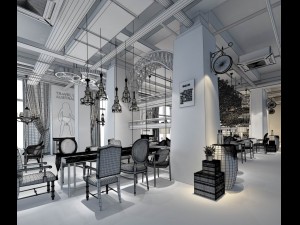 restaurant teahouse cafe drinks clubhouse 193 Modelo 3D