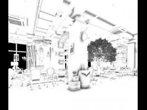 餐厅 茶馆 咖啡厅 饮品 会所 193 3D 模型