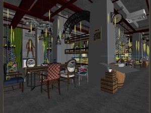 restaurant teahouse cafe drinks clubhouse 193 Modelo 3D