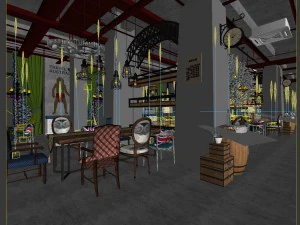 餐厅 茶馆 咖啡厅 饮品 会所 193 3D 模型