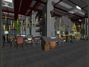 restaurant teahouse cafe drinks clubhouse 193 Modelo 3D