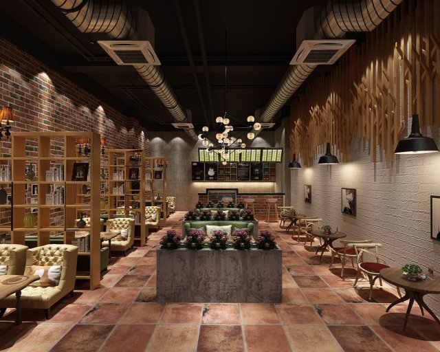 restaurant teahouse cafe drinks clubhouse 194 Model 3D .c4d .max .obj .3ds .fbx .stl .blend 