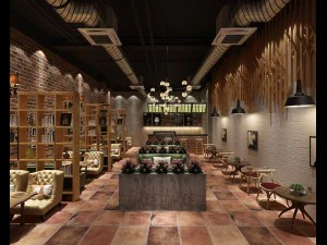 restaurante casa de chá café bebidas clube 194 Modelo 3D