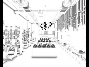 restaurant teahouse cafe drinks clubhouse 194 3D Model